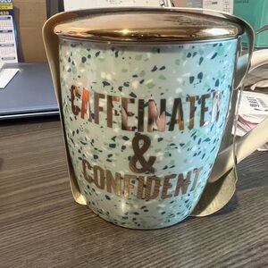 Mug with Gold lid & includes infuser